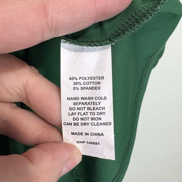 Unique Vintage 50s Green Off the Shoulder Ruffle Frenchie Knit Top 2XL - Picture 4 of 5